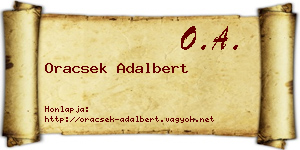 Oracsek Adalbert névjegykártya